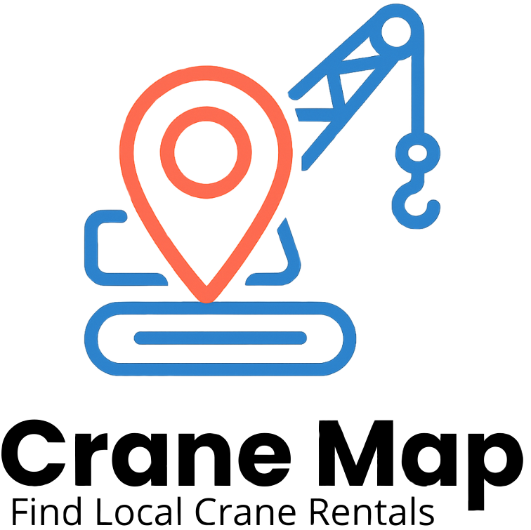 logo for crane map showing crane and text
